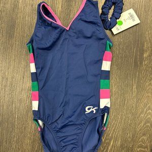 GK Navy blue leotard with scrunchie